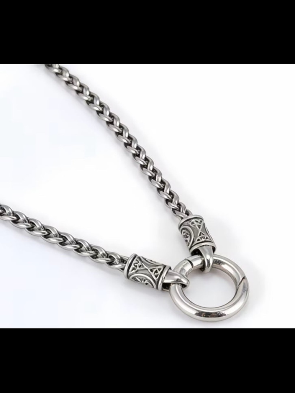 New! Silver Color Dragon Bone Necklace. 16”Long.
